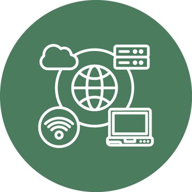 Bulut hesaplama simgesi. vektör illüstrasyonu