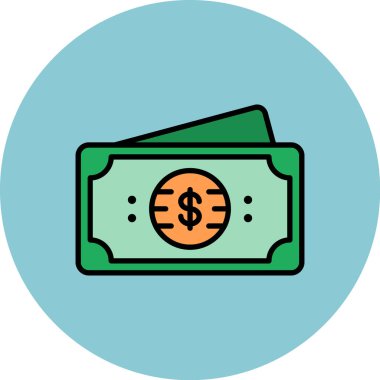 Kolayca değiştirilebilen veya düzenlenebilen para vektörü simgesi