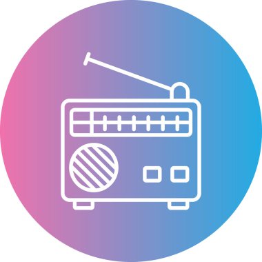 Radyo simgesinin vektör illüstrasyonu