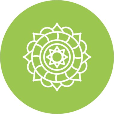 beautiful flower vector line icon