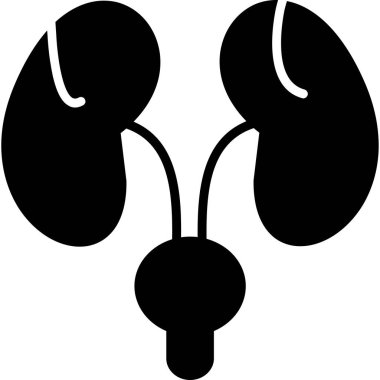 Böbrek. Web simgesi basit illüstrasyon