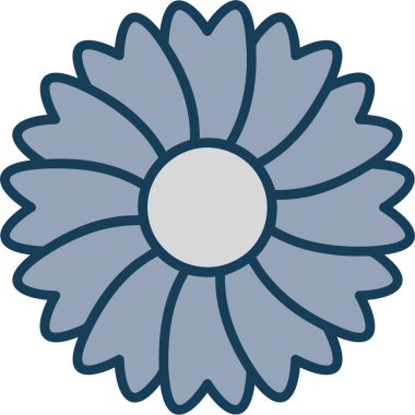 Çiçek. Web simgesi basit illüstrasyon