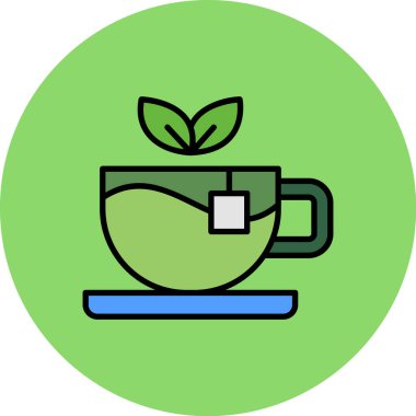 kahve fincanı ikonu vektör illüstrasyonu