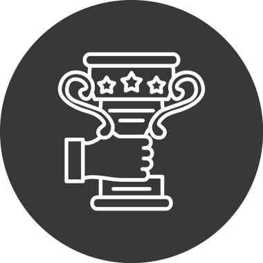 Moda tarzında izole edilmiş kupa kupa simgesi.