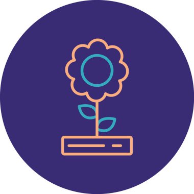 Bitki simgesinin vektör illüstrasyonu