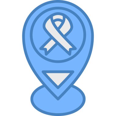 Bir harita pin simgesinin vektör illüstrasyonu