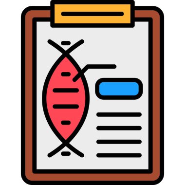 DNA araştırma simgesi renk ana hatları vektörü