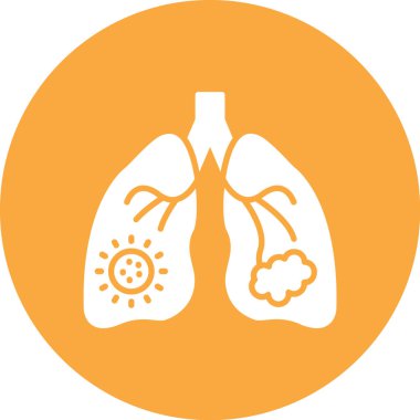 akciğer simgesi vektör illüstrasyonu