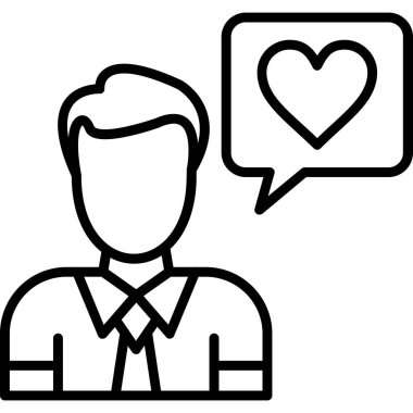 Konuşma simgesi, vektör illüstrasyonu