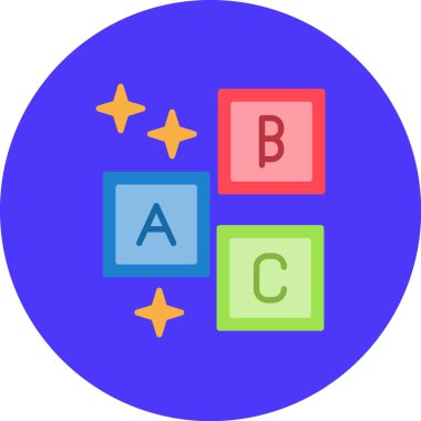 Bir b c simgesinin vektör illüstrasyonu