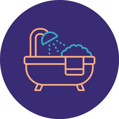 banyo ikonu vektör illüstrasyonu