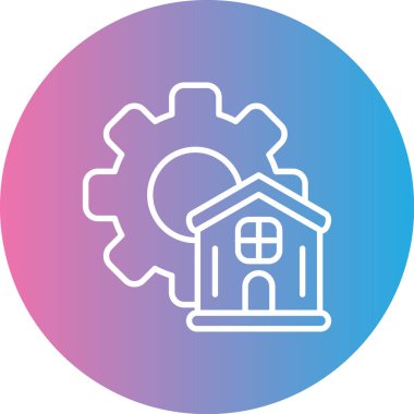 Ev simgesinin vektör illüstrasyonu