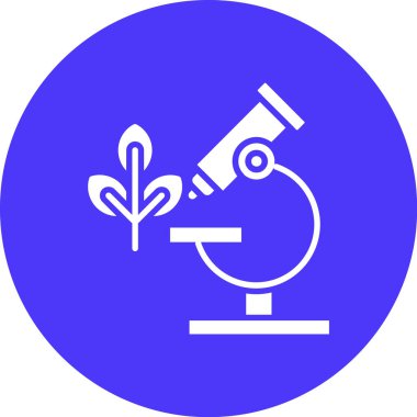 Mikroskop simgesinin vektör çizimi