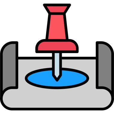 Çeşme simgesi. Web için kaynak vektör simgelerinin özet çizimi