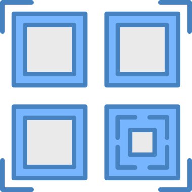 galeri çerçeve simgesi - taslak biçimi