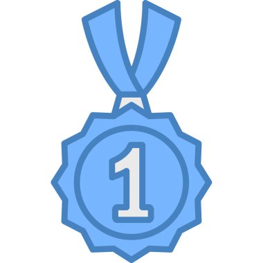 Madalya ikon vektör illüstrasyonu