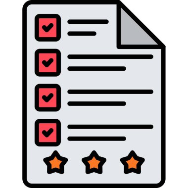 kontrol listesi simgesi, vektör illüstrasyonu