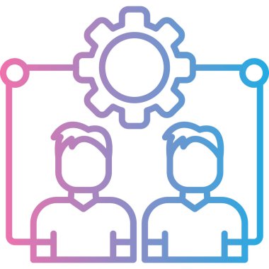 Takım çalışması simgesi vektör illüstrasyonu