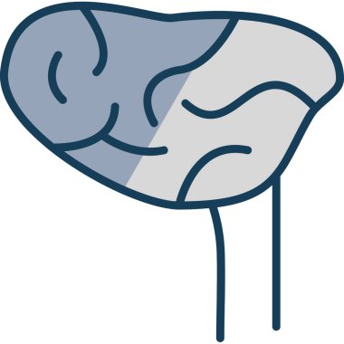 Karaciğer. Web simgesi basit illüstrasyon