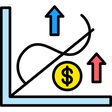 Dolar işareti. Web simgesi basit illüstrasyon