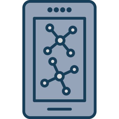 Akıllı telefon. Web basit tasarım illüstrasyonu