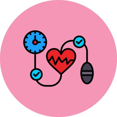 Beyaz arkaplanda basit ve minimal tıbbi vektör simgesi