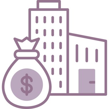 Bina simgesi. vektör illüstrasyonu