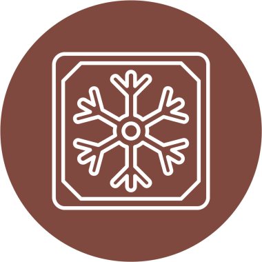 Kar Tanesi simgesinin vektör çizimi