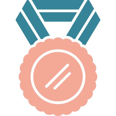 Madalya ikon vektör illüstrasyonu