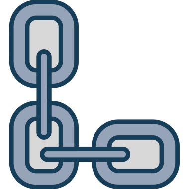 zincir zinciri simgesi doldurulmuş - ana hat biçimi