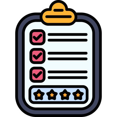 Derecelendirme rengi vektör illüstrasyonunu gözden geçir