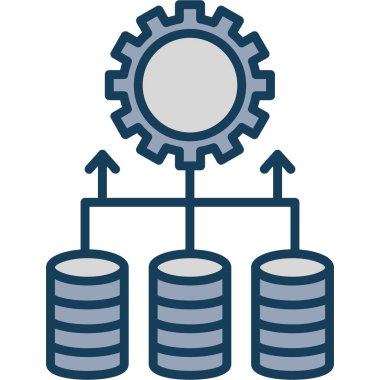 Sunucu. Web simgesi basit illüstrasyon