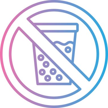 Yasak kupa simgesinin vektör illüstrasyonu