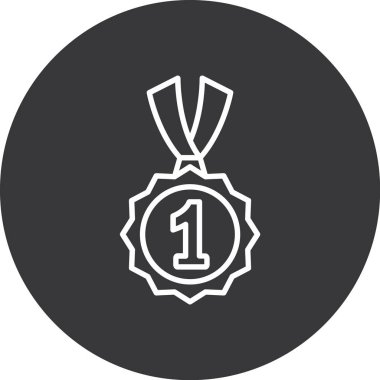 Madalya web simgesi vektör illüstrasyonu