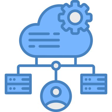 Bulut veritabanı ağ simgesi doldurulmuş ana hatlar biçiminde