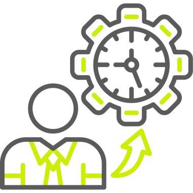 Zaman yönetimi simgesi vektör taslağı çizimi