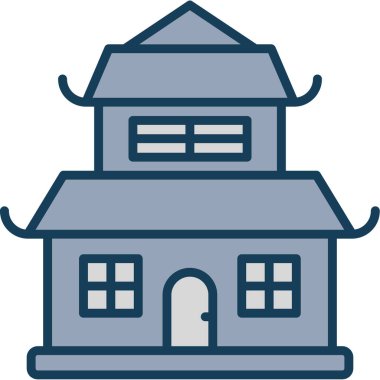 Bina. Web simgesi basit illüstrasyon