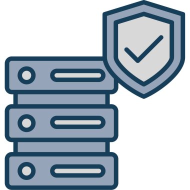 veri depolama veritabanı simgesi - taslak biçimi