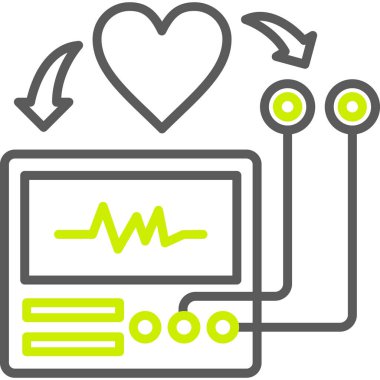 kalp atış hızı vektör çizimi