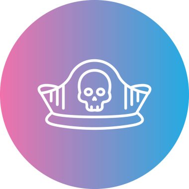 Bir kafatası simgesinin vektör çizimi.