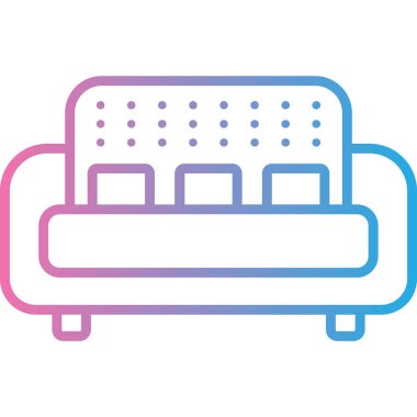 kanepe ikonu vektör illüstrasyonu