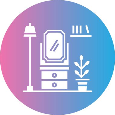 Bir lamba simgesinin vektör illüstrasyonu