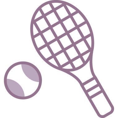 Tenis. Web simgesi vektör illüstrasyonu