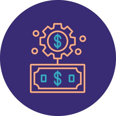 Dolar vektör simgesi modern basit illüstrasyon