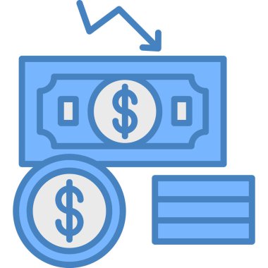 iş ve finans renkli vektör simgesi.