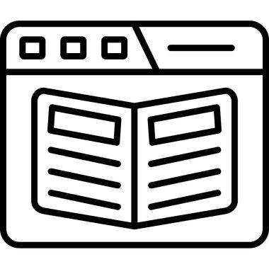 Bilgisayar simgesi. Web için elektronik vektör simgelerinin özet çizimi