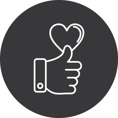 Bir kalp simgesinin vektör illüstrasyonu