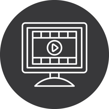 video oynatıcı simgesi, vektör illüstrasyonu