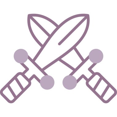 Crosbow simgesi, çizgi tasarım vektörü