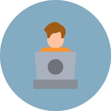 Bilgisayar. Web simgesi basit illüstrasyon